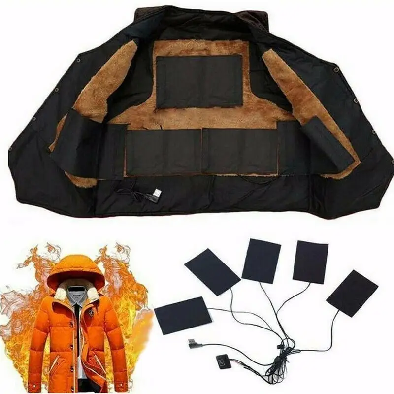 New 5 in 1 USB heating pad Electric Heating Sheet Heating Temperature Gear Warmer For Vest 3 Pad Adjustable
New 5 in 1 USB heating pad Electric Heating Sheet Heating Temperature Gear Warmer For Vest 3 Pad Adjustable