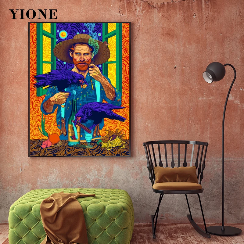 Van Gogh with Bird Art Canvas Poster Custom Abstract Figure Oil Painting Prints Wall Picture for Living Room Bedroom Home Decor
Van Gogh with Bird Art Canvas Poster Custom Abstract Figure Oil Painting Prints Wall Picture for Living Room Bedroom Home Decor