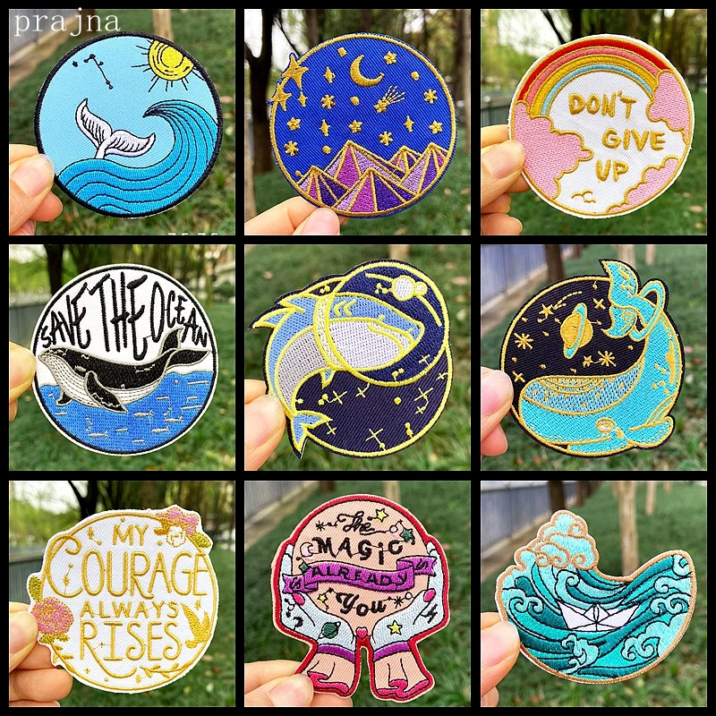 Prajna Cartoon Space Patches On Clothes Waves Patch Iron On Embroiderd Parches For Clothing thermoadhesive patches Round Badges
Prajna Cartoon Space Patches On Clothes Waves Patch Iron On Embroiderd Parches For Clothing thermoadhesive patches Round Badges