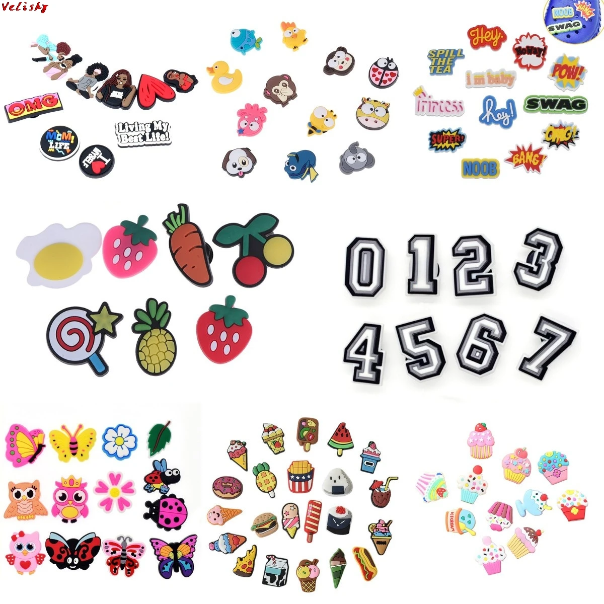 8/10pc Love Animals Fruit Black Gril Flower PVC Shoe Charms DIY Wristbands Backpack Decoration Accessories Buckle
8/10pc Love Animals Fruit Black Gril Flower PVC Shoe Charms DIY Wristbands Backpack Decoration Accessories Buckle