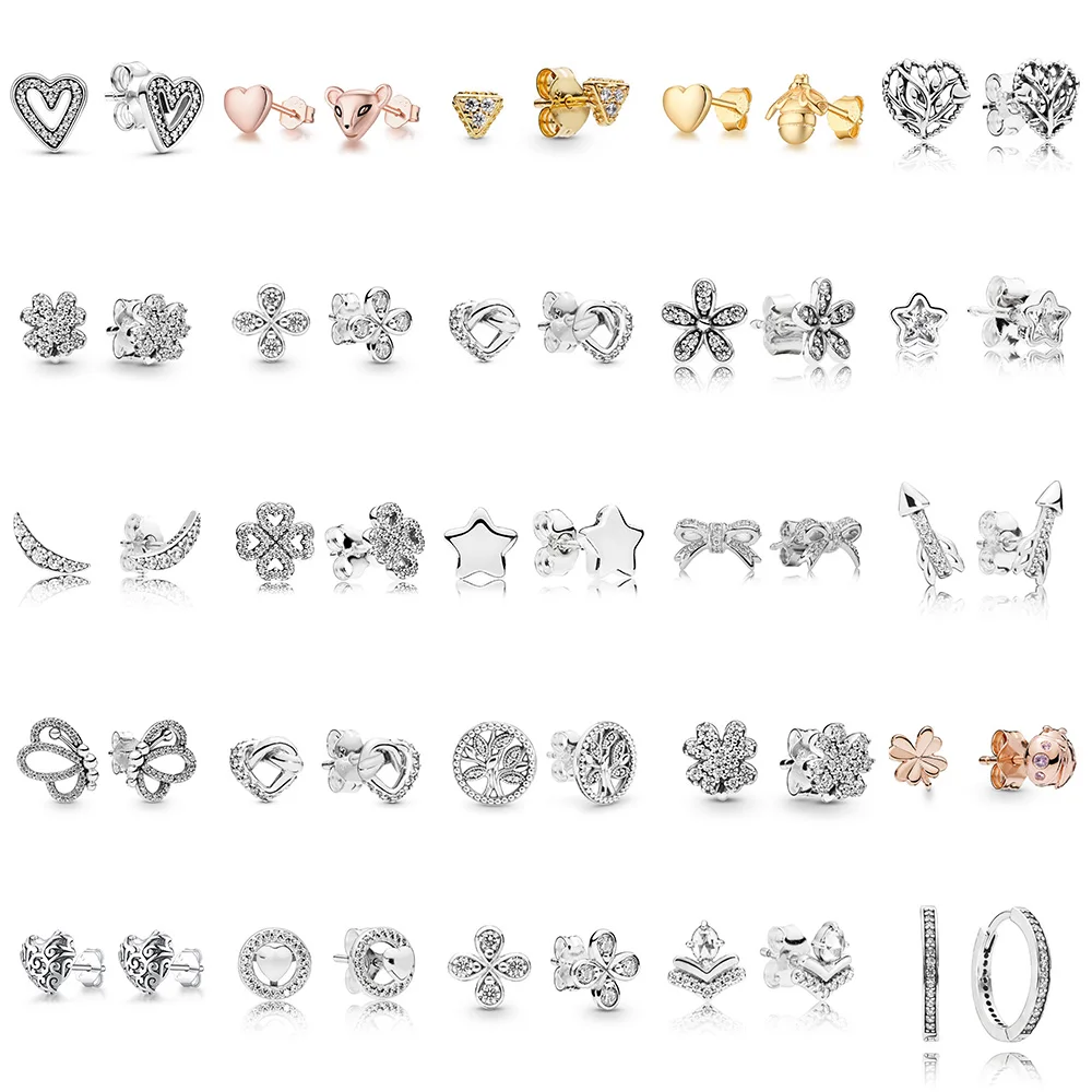 925 Sterling Silver Earring Charm Diy Heart Rose Gold Lion Silver Butterfly Clover Earring For Women Wedding Party Jewelry Gift
925 Sterling Silver Earring Charm Diy Heart Rose Gold Lion Silver Butterfly Clover Earring For Women Wedding Party Jewelry Gift