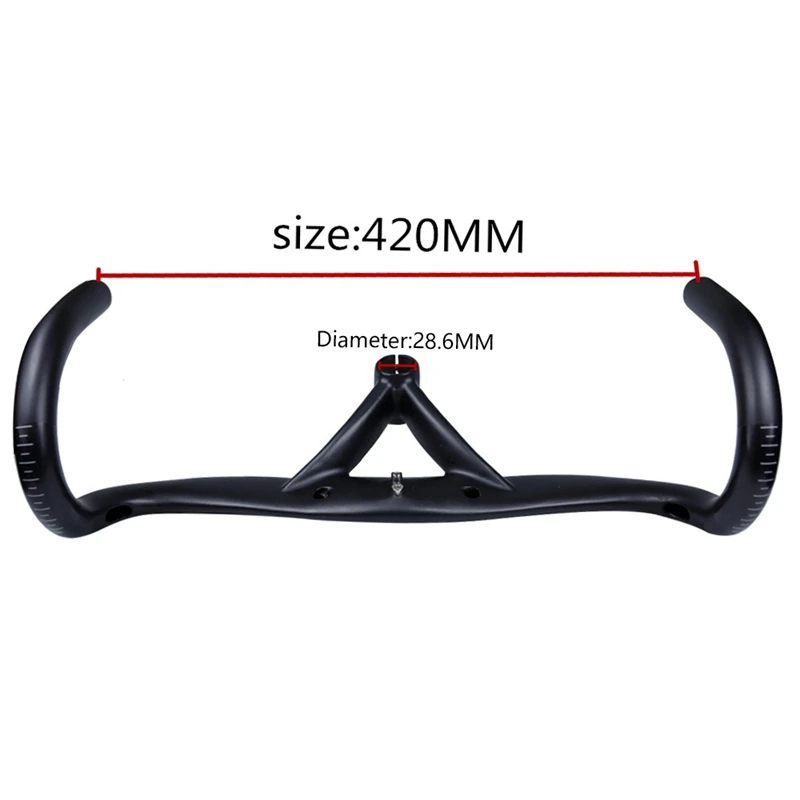 Road Bike Handlebar Full Carbon Integrated Stem 28.6mm Handlebar Bicycle Drop Bar Bent Handlebar 420mm
Road Bike Handlebar Full Carbon Integrated Stem 28.6mm Handlebar Bicycle Drop Bar Bent Handlebar 420mm