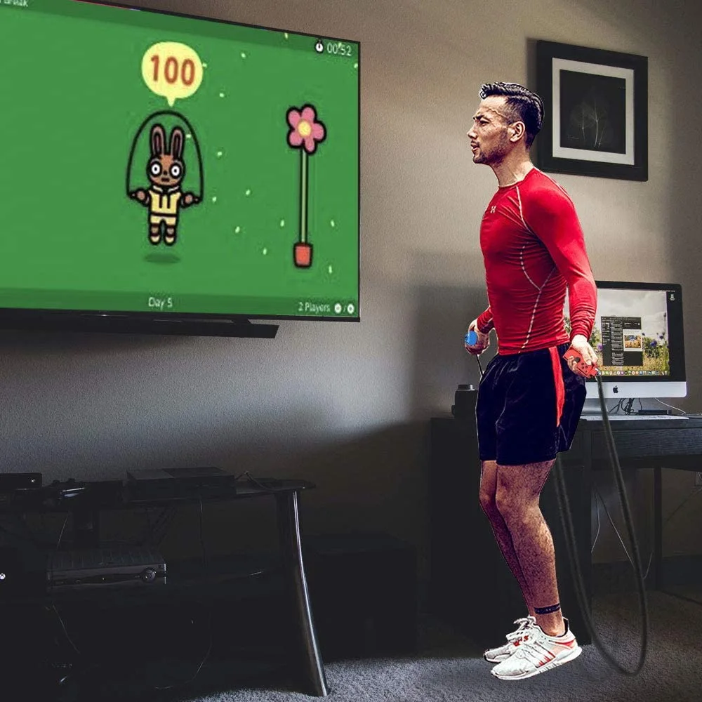 Jump Skipping Ropes Adjustable Cable for Nintendo Switch Jump Rope Challenge Game JoyCon Controller Grips 
Jump Skipping Ropes Adjustable Cable for Nintendo Switch Jump Rope Challenge Game JoyCon Controller Grips