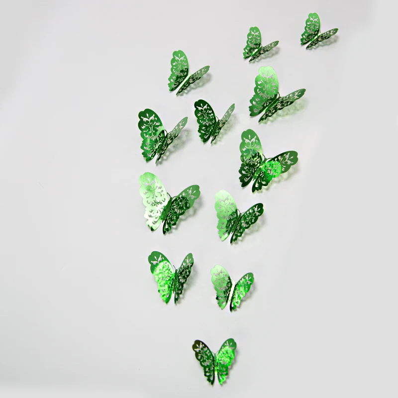 12Pcs Rainbow Green Paper Hollow 3D Butterfly Wall Stickers Wall Decals For Kids Room TV Wall Sticker Home Kitchen Decorations
12Pcs Rainbow Green Paper Hollow 3D Butterfly Wall Stickers Wall Decals For Kids Room TV Wall Sticker Home Kitchen Decorations