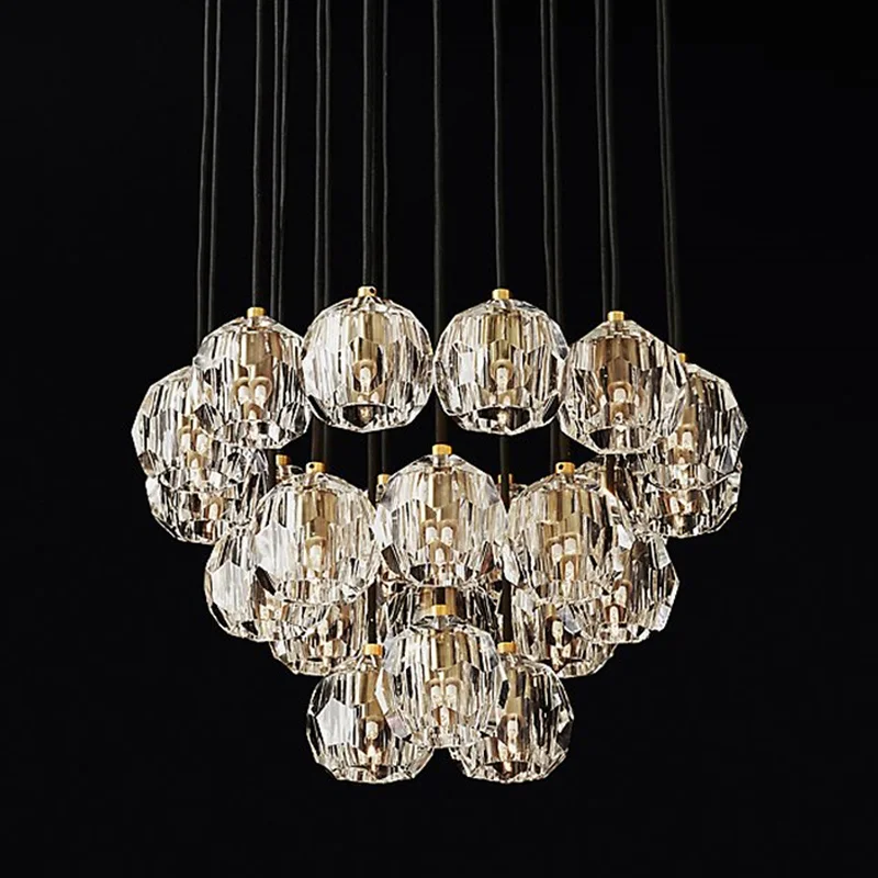 American RH Retro Lustre Crystal Shades Pendant Lamp G4 Led Pendant Light Indoor Suspend Lamp For Living Room
American RH Retro Lustre Crystal Shades Pendant Lamp G4 Led Pendant Light Indoor Suspend Lamp For Living Room