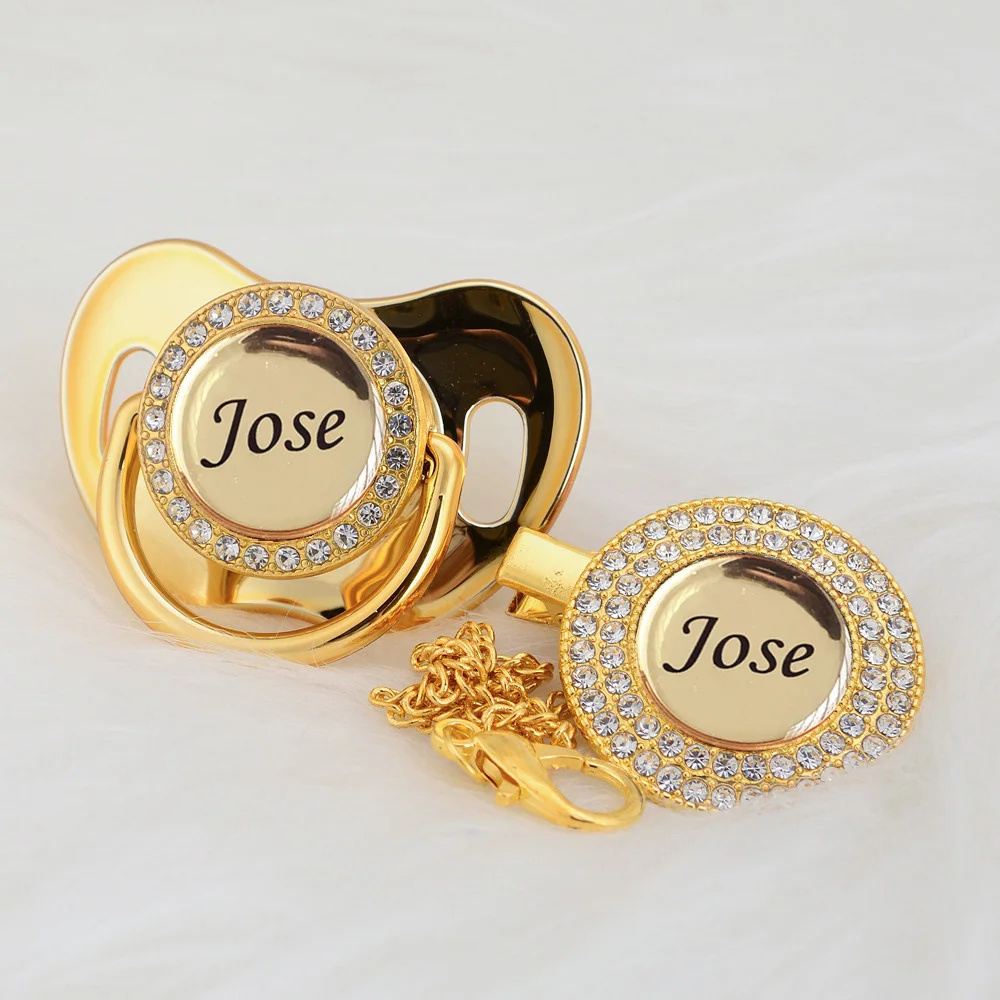 MIYOCAR Personalized any name can make gold bling pacifier and pacifier clip BPA free dummy bling unique design P8
MIYOCAR Personalized any name can make gold bling pacifier and pacifier clip BPA free dummy bling unique design P8
