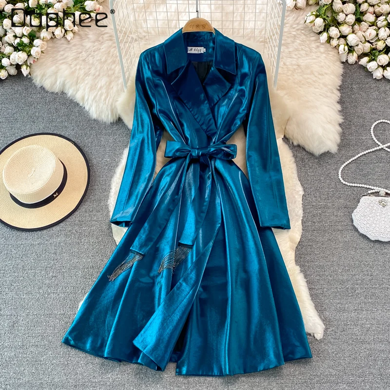 Женский модный Тренч средней длины с поясом на талии и длинным рукавом
Женский модный Тренч средней длины с поясом на талии и длинным рукавом