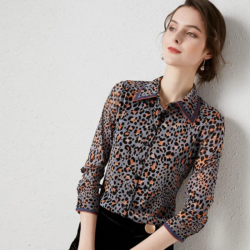 Alixman Women's Fashion Leopard-Print Shirt Simple All-Matching Shirt Slim Fit Slimming Professional Chiffon Flower Shirt Women
Alixman Women's Fashion Leopard-Print Shirt Simple All-Matching Shirt Slim Fit Slimming Professional Chiffon Flower Shirt Women