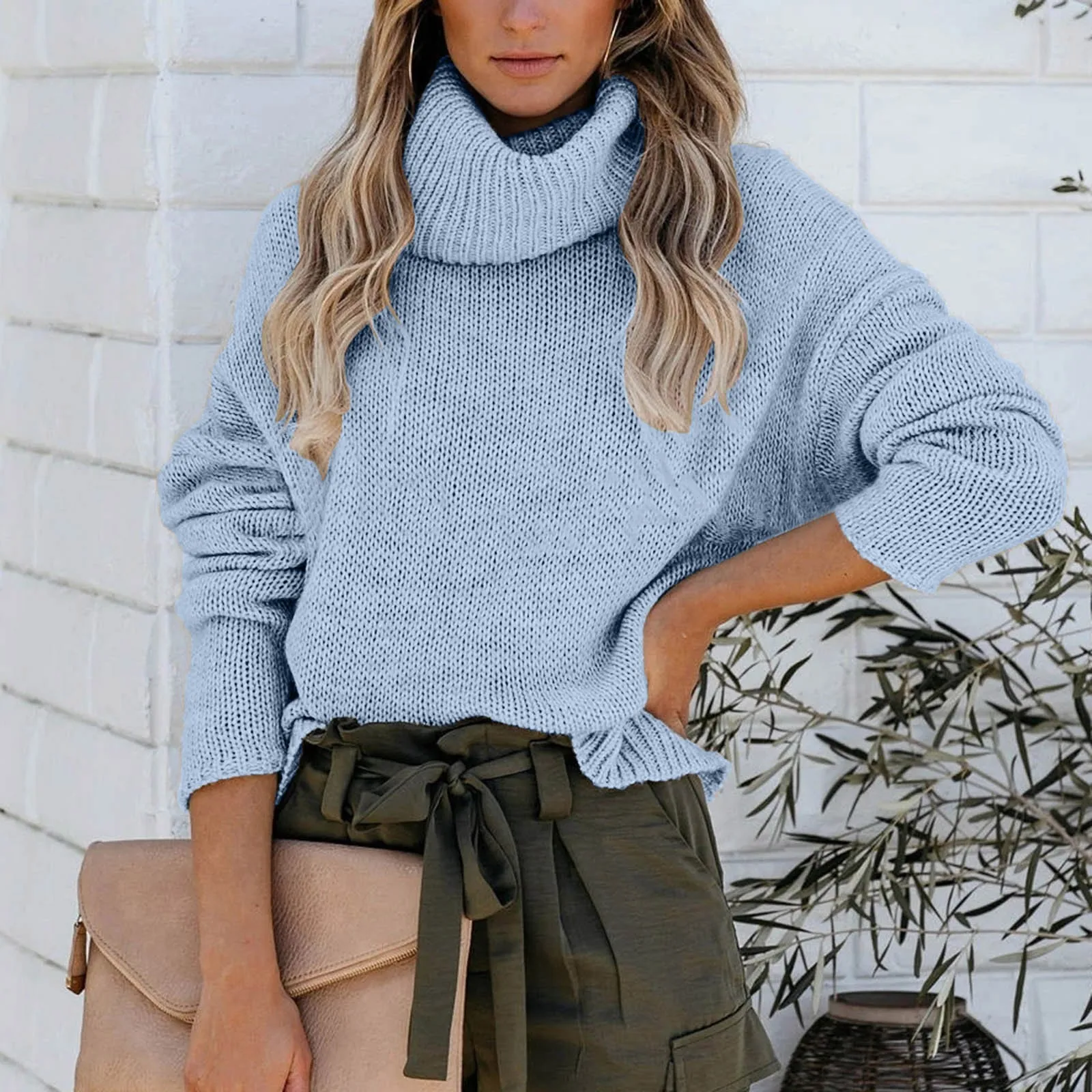 Spring Summer Slim Sweater Women Solid Color Long Sleeve Sexy Back Deep High Neck Open Back Women's Leisure Loose Knit Sweater
Spring Summer Slim Sweater Women Solid Color Long Sleeve Sexy Back Deep High Neck Open Back Women's Leisure Loose Knit Sweater