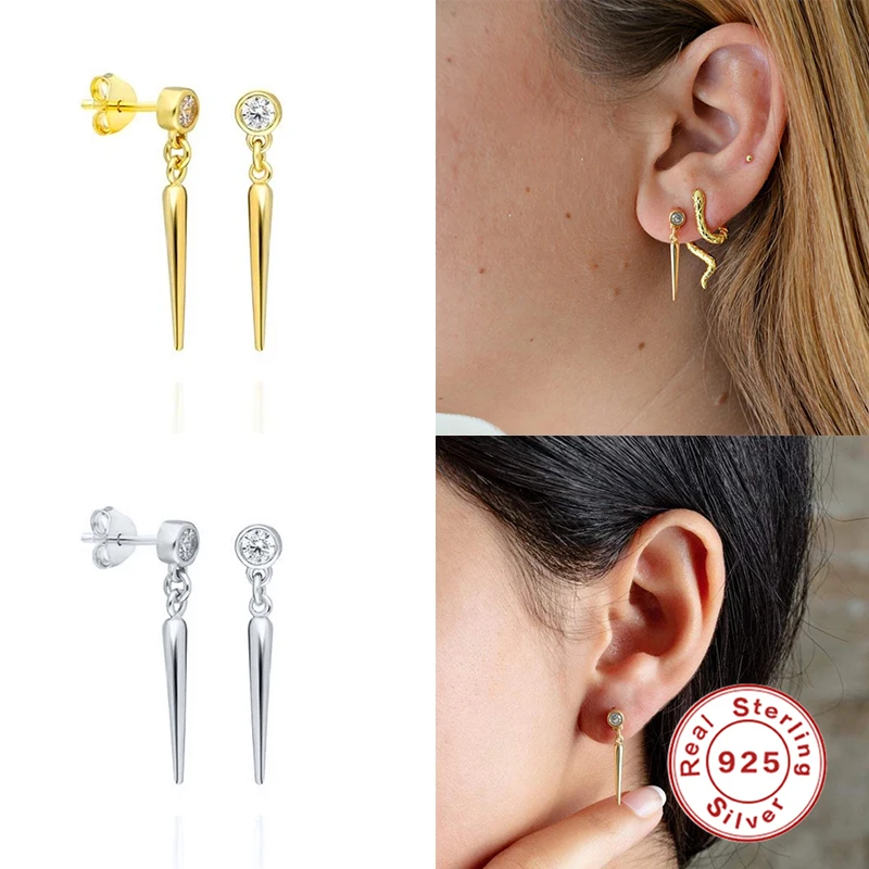 S925 Sterling Silver Stud Earring Korean Personality Trend Rivets Earring For Valentine's Day Crystal Jewerly Piercing Pendiente
S925 Sterling Silver Stud Earring Korean Personality Trend Rivets Earring For Valentine's Day Crystal Jewerly Piercing Pendiente