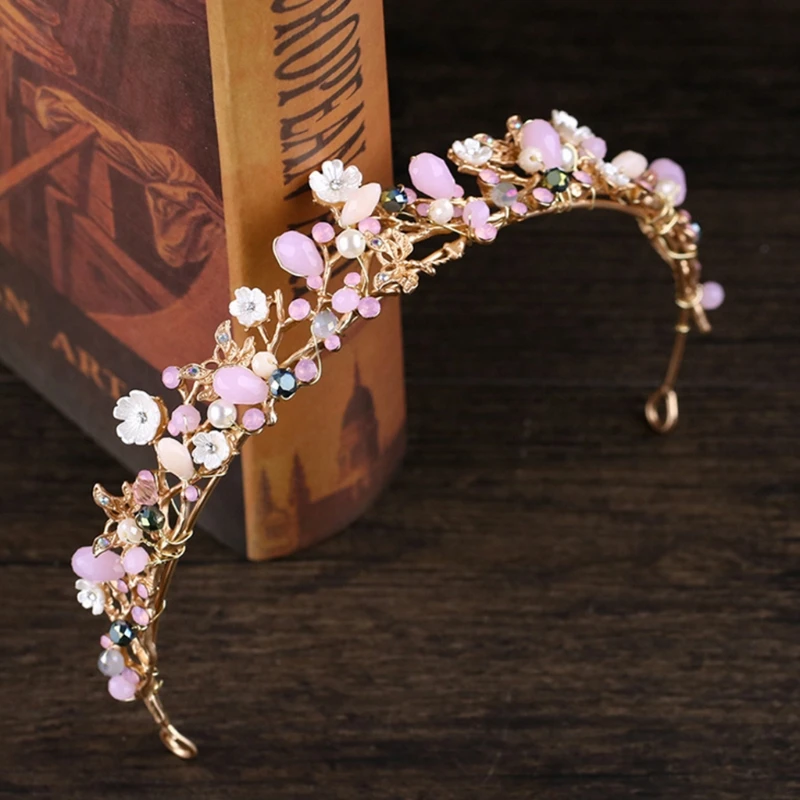 Bride Crown Colorful Headwear Women Jewelry Wedding Princess Tiara Pink Crystal
Bride Crown Colorful Headwear Women Jewelry Wedding Princess Tiara Pink Crystal