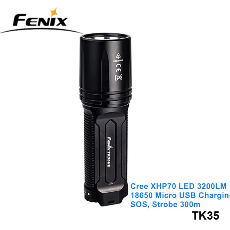 Fenix TK35UE 3200LM XHP70 светодиодный высокопроизводительный перезаряжаемый фонарик