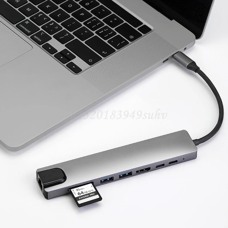 8-in-1 Type C Hub Laptop Computer Peripheral Docking Station USB Adapter with 65W PD HDMI-compatible SD/TF Card Reader
8-in-1 Type C Hub Laptop Computer Peripheral Docking Station USB Adapter with 65W PD HDMI-compatible SD/TF Card Reader