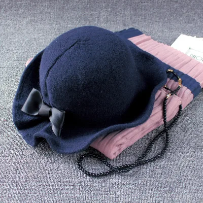 New Fashion Woolen Vintage Dome Bowknot Bucket Hat Thickened Warm Winter Plush Fisherman Basin Cap For Women Lady Adjustable
New Fashion Woolen Vintage Dome Bowknot Bucket Hat Thickened Warm Winter Plush Fisherman Basin Cap For Women Lady Adjustable