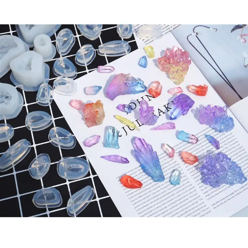 Handmade Natural Crystal Quartz Rock Cluster Geode Druzy Stone Epoxy Resin Mold Pendant Mold Resin Jewelry Making Tools
Handmade Natural Crystal Quartz Rock Cluster Geode Druzy Stone Epoxy Resin Mold Pendant Mold Resin Jewelry Making Tools