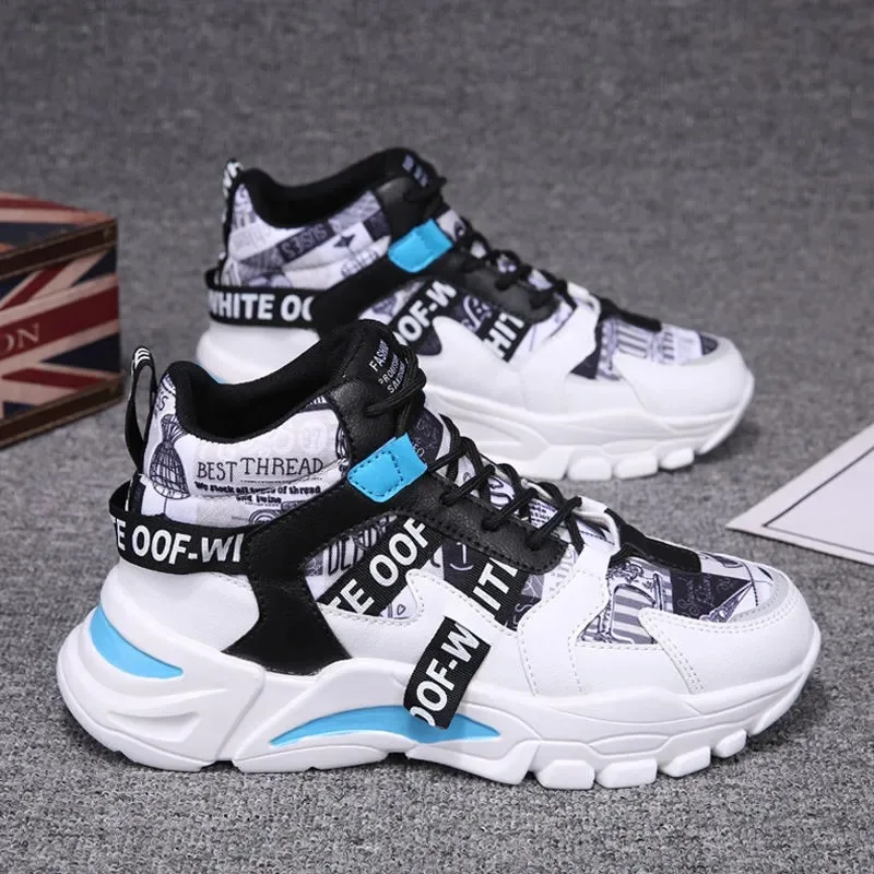 Men Sports Shoes High top White Sneakers Streetwear Comfortable Chunky Sneakers Men's Shoes Trainers Walking Man Shoe
Men Sports Shoes High top White Sneakers Streetwear Comfortable Chunky Sneakers Men's Shoes Trainers Walking Man Shoe