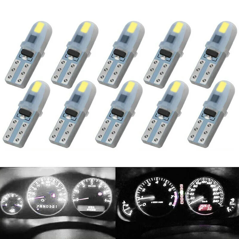 10pcs White T5 6000K 18mm 3014 SMD LED Wedge Dashboard Warning Instrument Panel Light Lamps Car Light Bulb Car Accessories
10pcs White T5 6000K 18mm 3014 SMD LED Wedge Dashboard Warning Instrument Panel Light Lamps Car Light Bulb Car Accessories