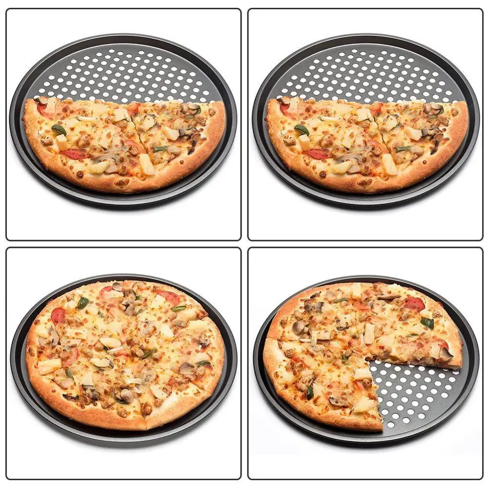 24.5/26/28/32cm Carbon Steel Non-stick Pizza Stones Pizza Pan Pizza Baking Pan Tray Mesh Tray Plate Dishes Bakeware Baking Tools
24.5/26/28/32cm Carbon Steel Non-stick Pizza Stones Pizza Pan Pizza Baking Pan Tray Mesh Tray Plate Dishes Bakeware Baking Tools