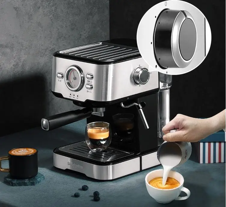 DonLim DL-KF5403 household Coffee Machine Home Italian Semi-automatic cafe maker Steam Milk Foam 1.5L espresso 220-230-240V
DonLim DL-KF5403 household Coffee Machine Home Italian Semi-automatic cafe maker Steam Milk Foam 1.5L espresso 220-230-240V