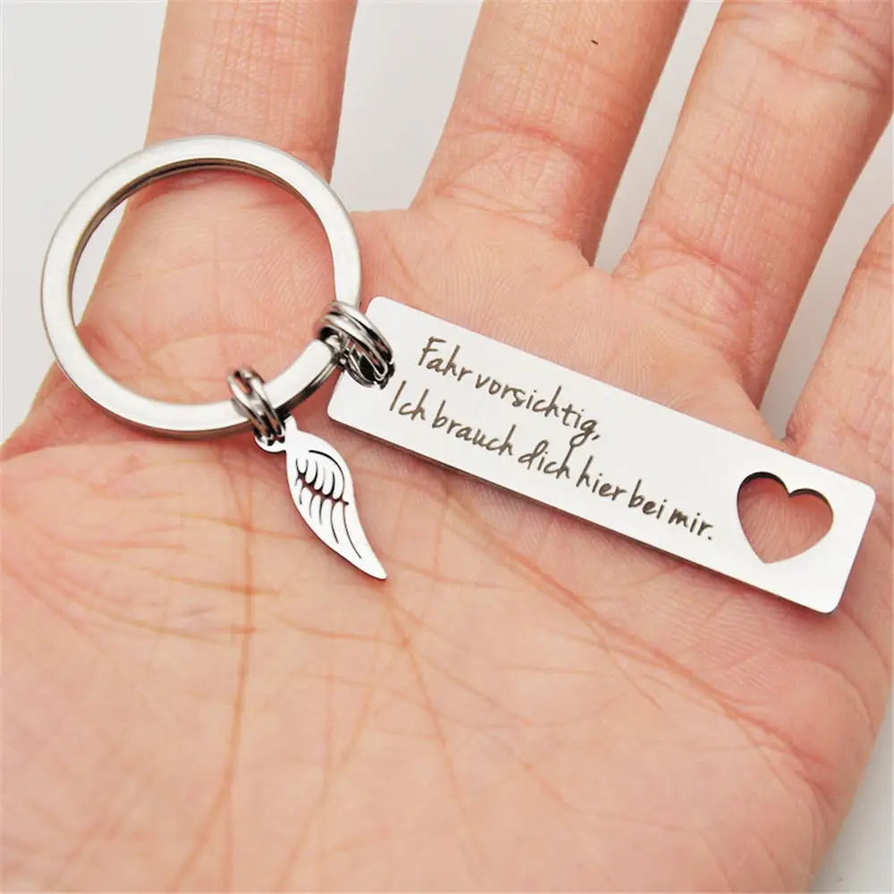 Drive Safe Keychain Letter Fahr Vorsichtig,i Ch Brauch Dich Hier Bei Mir Car Key Chain Ring Valentine's Day Gift For Men Women
Drive Safe Keychain Letter Fahr Vorsichtig,i Ch Brauch Dich Hier Bei Mir Car Key Chain Ring Valentine's Day Gift For Men Women