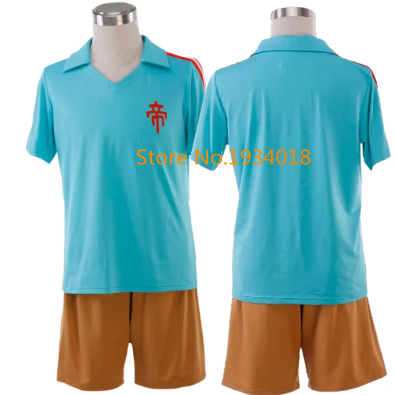 Inazuma Eleven Teikoku Royal Academy Soccer team Summer School Uniform Cosplay Costume
Inazuma Eleven Teikoku Royal Academy Soccer team Summer School Uniform Cosplay Costume