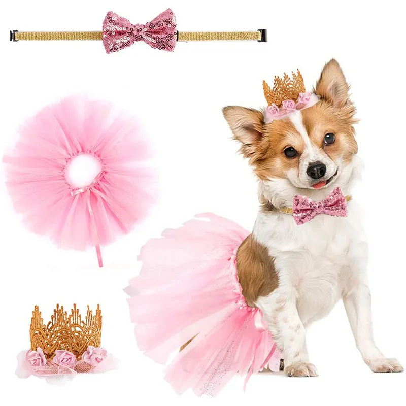 Dog Cat Crown Collar Skirt Letter Sets Puppy Bow Necklace Supplies Pet Chien Birthday Party Decoration Doggy Kitten Accessories
Dog Cat Crown Collar Skirt Letter Sets Puppy Bow Necklace Supplies Pet Chien Birthday Party Decoration Doggy Kitten Accessories