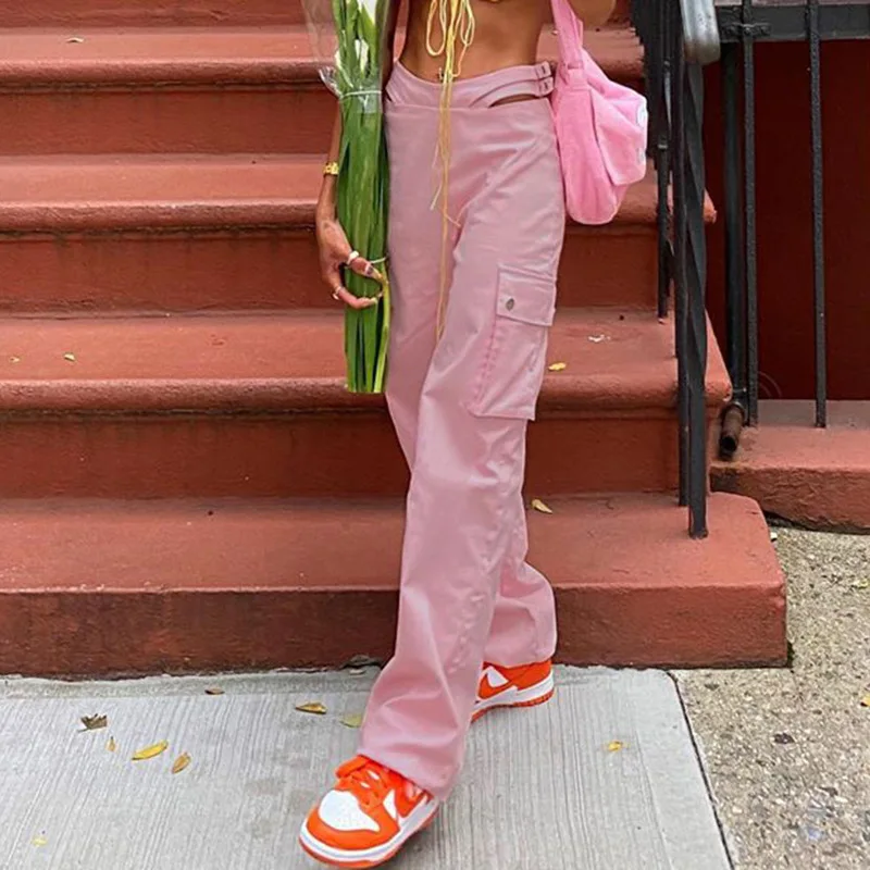 Casual Pink Cargo Sweat Pants High Waist Long Trousers Women Skinny Pokcets Straight Sweatpants Ladies Summer Streetwear Clothes
Casual Pink Cargo Sweat Pants High Waist Long Trousers Women Skinny Pokcets Straight Sweatpants Ladies Summer Streetwear Clothes