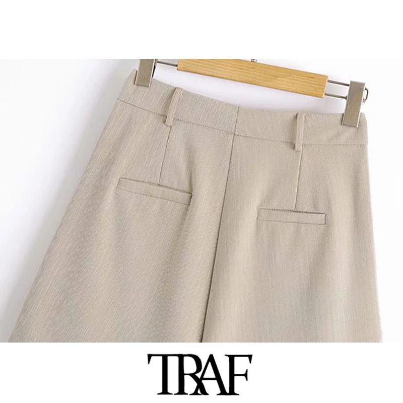 TRAF Women Chic Fashion Office Wear Side Pockets Shorts Vintage High Waist Zipper Fly Female Short Pants Mujer
TRAF Women Chic Fashion Office Wear Side Pockets Shorts Vintage High Waist Zipper Fly Female Short Pants Mujer