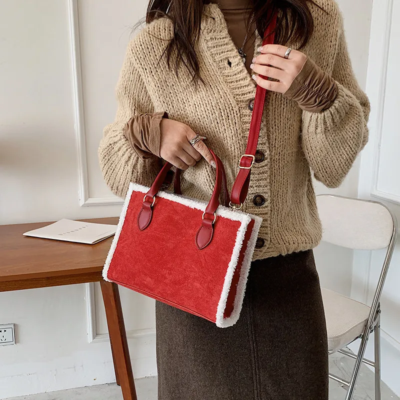 Large Capacity Female Casual Tote Solid Color Soft Fluffy Plush Women Messenger Bags Lamb Faux Fur Ladies Crossbody Shoulder Bag
Large Capacity Female Casual Tote Solid Color Soft Fluffy Plush Women Messenger Bags Lamb Faux Fur Ladies Crossbody Shoulder Bag