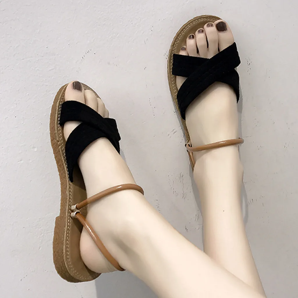 Summer Women's Open Toe Shoes Fashion Flat Sandals Beach Slippers Roman Shoes
Summer Women's Open Toe Shoes Fashion Flat Sandals Beach Slippers Roman Shoes