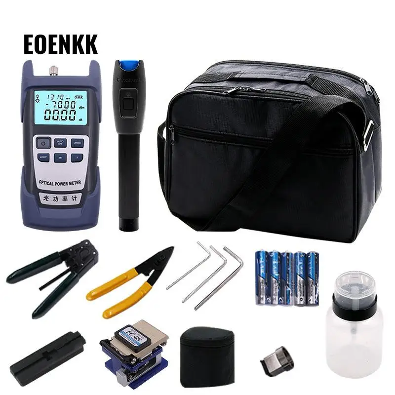 Optical Fiber Toolkit Set Optical Power Meter Red Laser Pointer Cutting Knife Mille Clamp Light Wire Stripper New Arrival
Optical Fiber Toolkit Set Optical Power Meter Red Laser Pointer Cutting Knife Mille Clamp Light Wire Stripper New Arrival