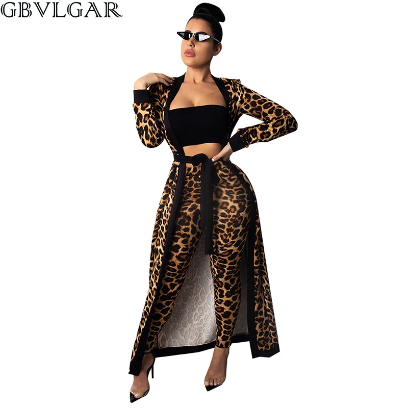 Fanshion Three Piece Sets Women Sexy Leopard Pattern Black Vest Long Sleeved Full Length Coat Waistband Slim Long Pencil Pants
Fanshion Three Piece Sets Women Sexy Leopard Pattern Black Vest Long Sleeved Full Length Coat Waistband Slim Long Pencil Pants