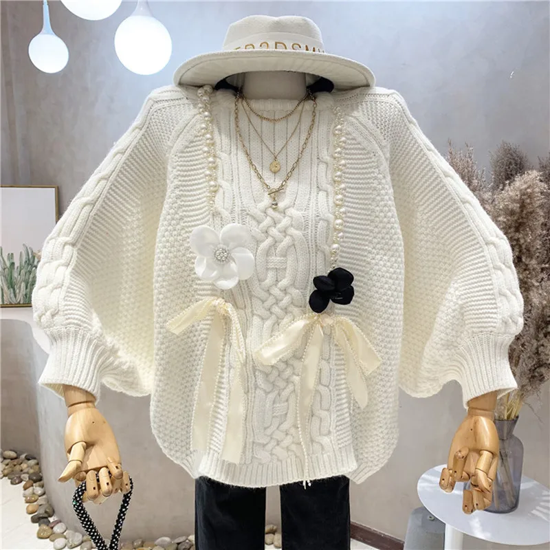 Niche Design New Women's Clothing 2021 Autumn Winter Design Sense Pearl Flower Long Sleeve Sweater Lazy Loose Knit Top
Niche Design New Women's Clothing 2021 Autumn Winter Design Sense Pearl Flower Long Sleeve Sweater Lazy Loose Knit Top