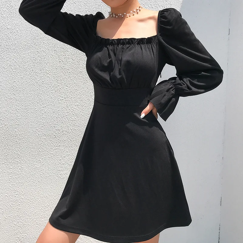 Party Club Women Autumn Sexy Square Collar Bandage Dress Slim Long Puff Sleeve Pleated Bustier Satin Dress Mini
Party Club Women Autumn Sexy Square Collar Bandage Dress Slim Long Puff Sleeve Pleated Bustier Satin Dress Mini