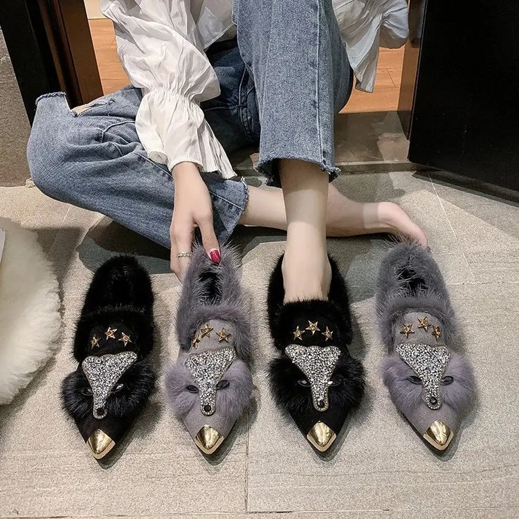 Moccasin Shoes Loafers Fur Pointed Toe Shallow Mouth Autumn Casual Female Sneakers Women Flats Modis Moccasins Winter Fall New
Moccasin Shoes Loafers Fur Pointed Toe Shallow Mouth Autumn Casual Female Sneakers Women Flats Modis Moccasins Winter Fall New