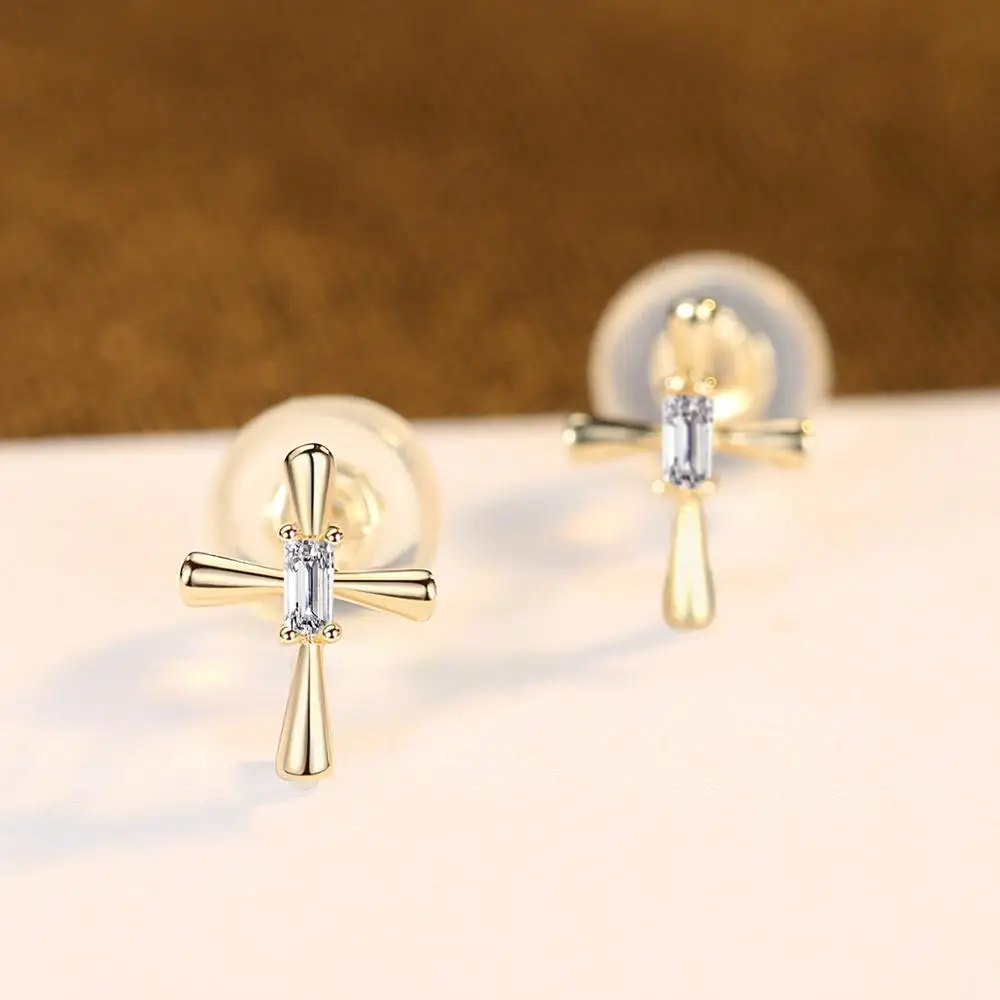 PAG&MAG Genuine 14K Gold Luxury Cross Stud Earrings For Women High Quality Yellow Gold 585 Earrings Engagement Jewelry E14099
PAG&MAG Genuine 14K Gold Luxury Cross Stud Earrings For Women High Quality Yellow Gold 585 Earrings Engagement Jewelry E14099
