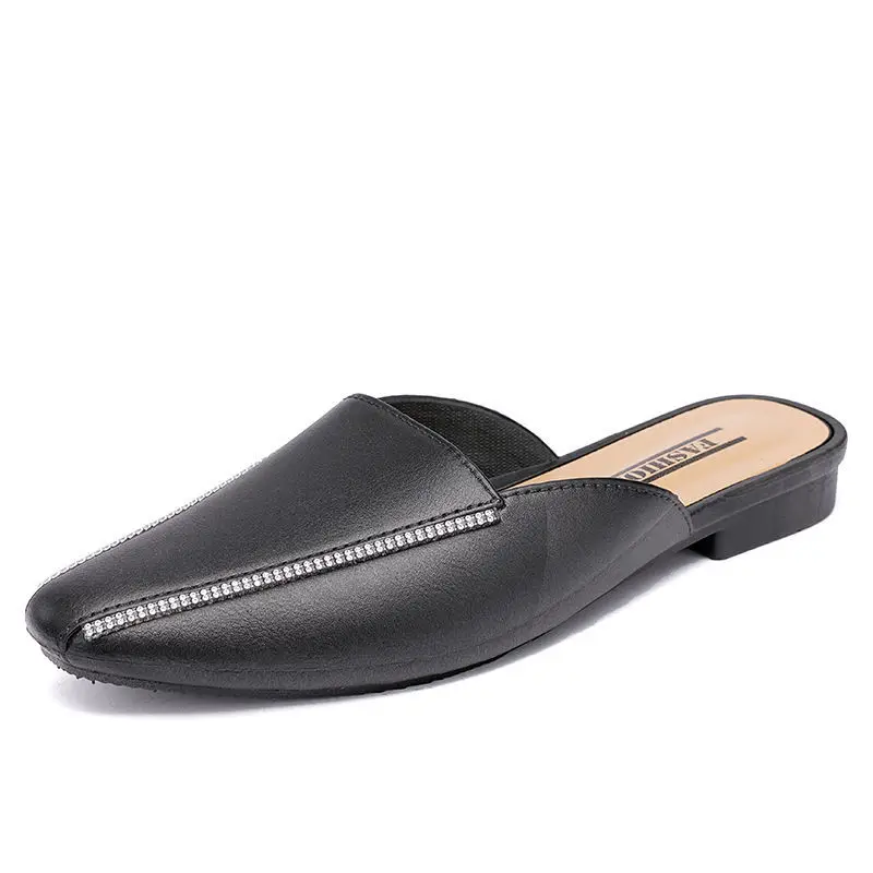 Women Low Cool Slippers Pointed Toe Flats Bottom Fashion Summer Drag Sandals Woman's Baotou Slippers Lazy Casual Mules Shoes
Women Low Cool Slippers Pointed Toe Flats Bottom Fashion Summer Drag Sandals Woman's Baotou Slippers Lazy Casual Mules Shoes