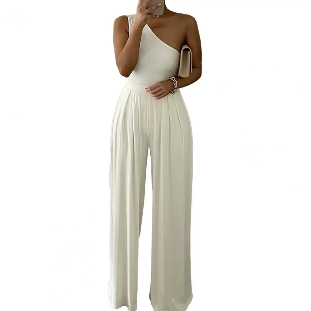 Romper Oblique Shoulder Women Jumpsuit White Wide Leg Female Ladies Solid Color Casual Jumpsuit Overalls For Women Clothing 2022
Romper Oblique Shoulder Women Jumpsuit White Wide Leg Female Ladies Solid Color Casual Jumpsuit Overalls For Women Clothing 2022