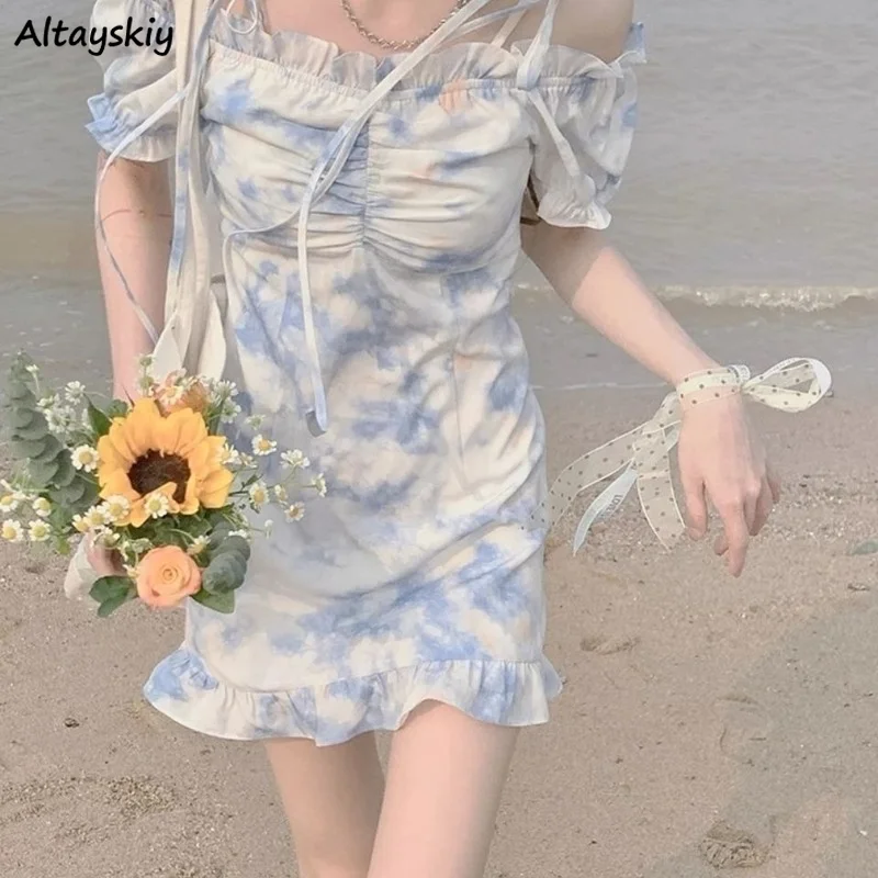 Short Sleeve Dresses Women Leisure Aesthetic All-match Lovely Girls Daily Tender Ulzzang Ruffles Slash Neck Popular Summer Charm
Short Sleeve Dresses Women Leisure Aesthetic All-match Lovely Girls Daily Tender Ulzzang Ruffles Slash Neck Popular Summer Charm
