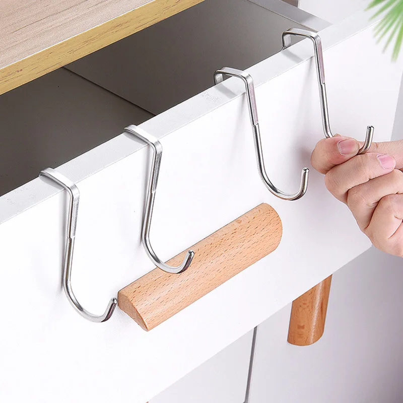 Stainless Steel Free Punching Cabinet Door Without Trace Hook S-type Door Hanger Wall Back Coat Organizer Rack Small Hooks
Stainless Steel Free Punching Cabinet Door Without Trace Hook S-type Door Hanger Wall Back Coat Organizer Rack Small Hooks