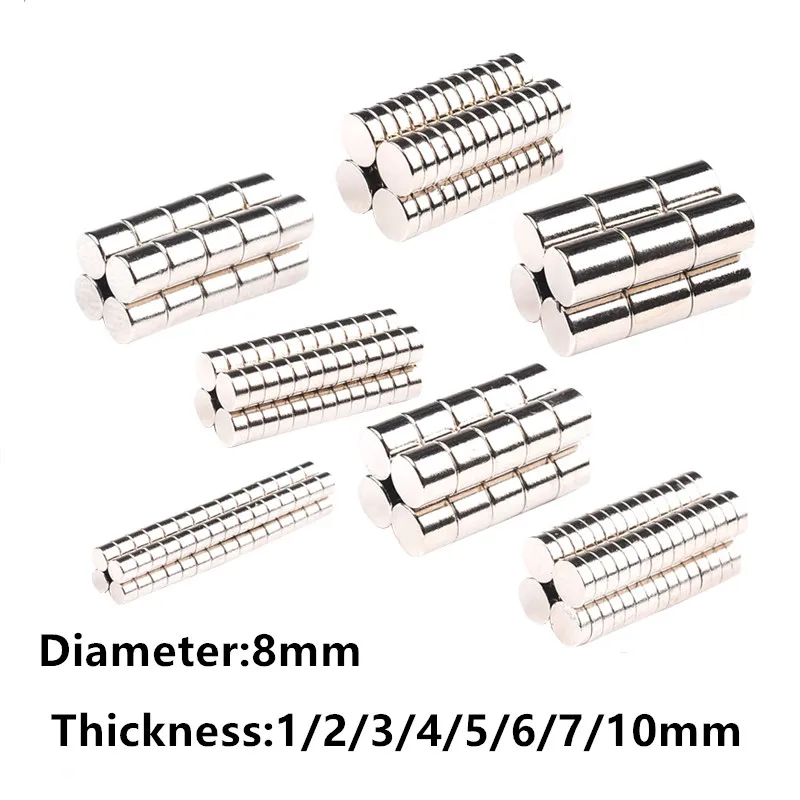 10PCS 8mm Diameter Neodymium Magnet 1/2/3/4/5/6/7/10 Mm Thick Rare Earth Strong Magnet N35 Permanent Neodymium Magnet
10PCS 8mm Diameter Neodymium Magnet 1/2/3/4/5/6/7/10 Mm Thick Rare Earth Strong Magnet N35 Permanent Neodymium Magnet