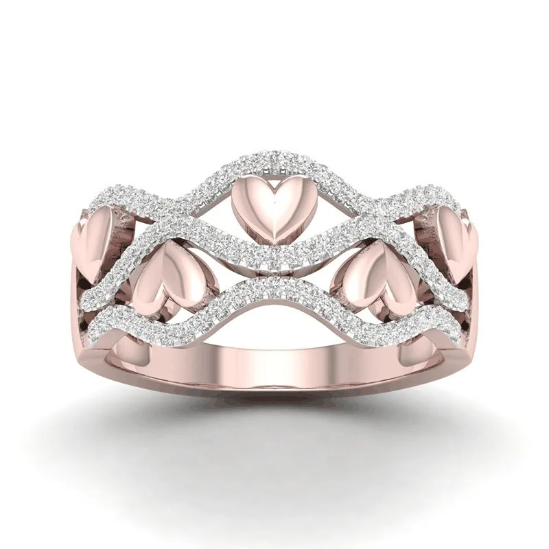 New Hot Selling Wild Heart-shaped Fashion Zircon Wedding Ladies Fashion Creative Zircon Engagement GiftRing
New Hot Selling Wild Heart-shaped Fashion Zircon Wedding Ladies Fashion Creative Zircon Engagement GiftRing