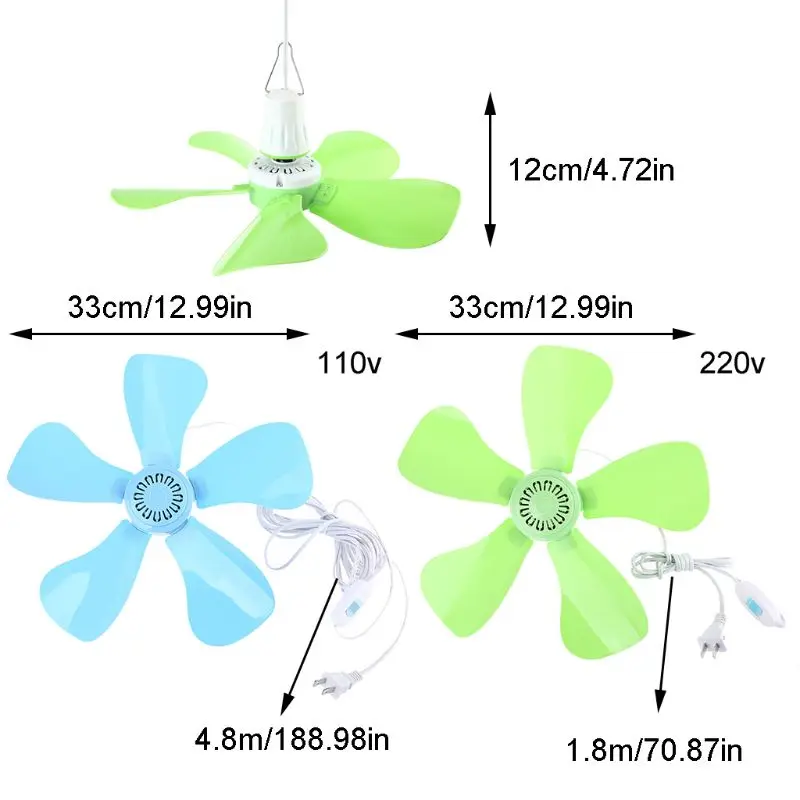 AC 110V 220V 5 Leaves 12.5inch Silent Household Dormitory Bed Electric Hanging Fan with Switch Ceiling Fan Energy Saving Cooling
AC 110V 220V 5 Leaves 12.5inch Silent Household Dormitory Bed Electric Hanging Fan with Switch Ceiling Fan Energy Saving Cooling