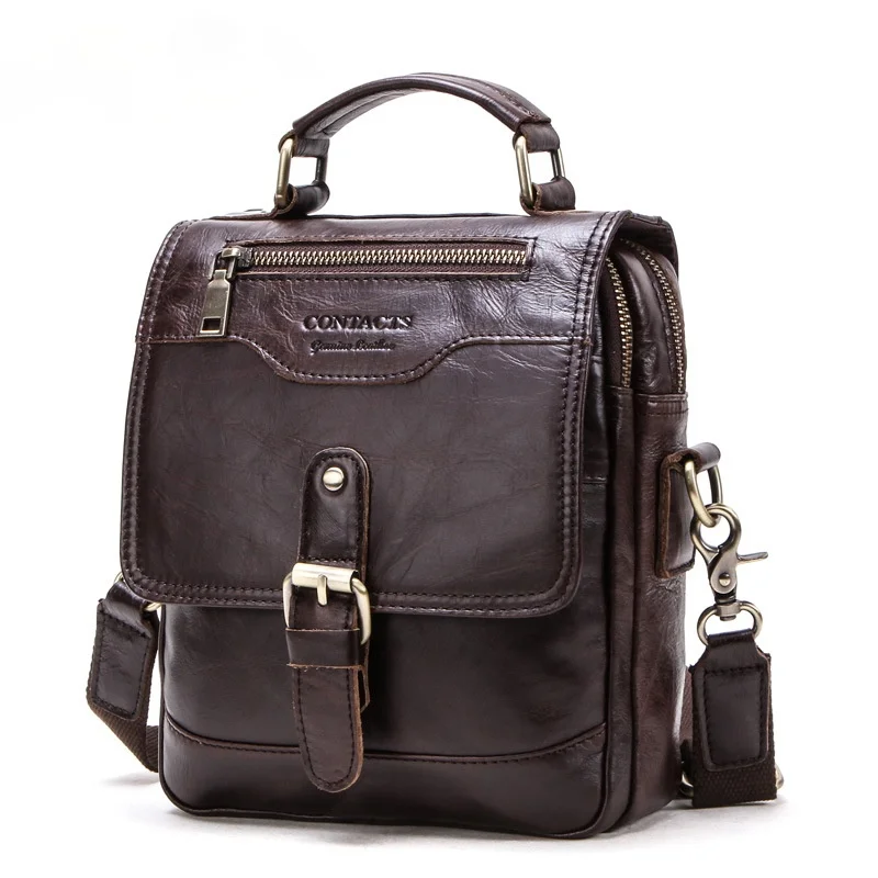 Fashion cowhide men's shoulder bag European and American casual small messenger bag
Fashion cowhide men's shoulder bag European and American casual small messenger bag