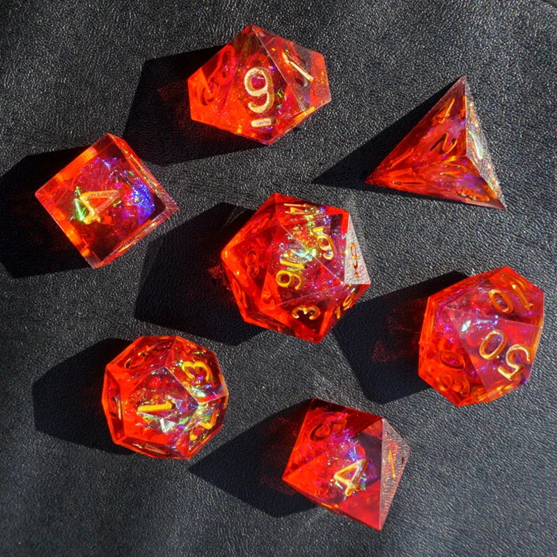 Clear Sharp Edge Handmade Dice Cube 7pcs/Set for RPG DnD TRPG Board Games D4,D6,D8,D10,D%,D12,D20 Cube
Clear Sharp Edge Handmade Dice Cube 7pcs/Set for RPG DnD TRPG Board Games D4,D6,D8,D10,D%,D12,D20 Cube