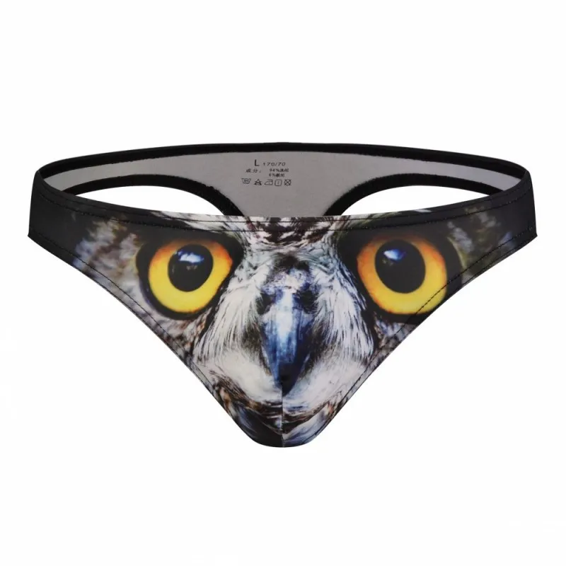 New Men's Sexy Fashion 3D Print Ice Silk Thongs HOT Animal Pattern G String Underwear Bikini Panties Gay Underwear Low Waist
New Men's Sexy Fashion 3D Print Ice Silk Thongs HOT Animal Pattern G String Underwear Bikini Panties Gay Underwear Low Waist