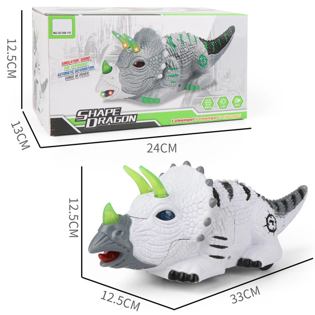 Electric Kids Walking Dinosaur Toys Transforming Toy Automatic LED Transformation Toy Dinosaur Sound Gifts For Kids Boys Gift
Electric Kids Walking Dinosaur Toys Transforming Toy Automatic LED Transformation Toy Dinosaur Sound Gifts For Kids Boys Gift