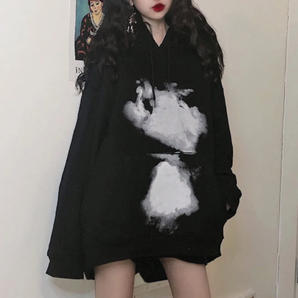Trend Print Tie Dye Hoodie Women Hooded Top Gothic Girl Dark Black Loose Oversize Hoodies Autumn 2021 Casual Sweatshirt
Trend Print Tie Dye Hoodie Women Hooded Top Gothic Girl Dark Black Loose Oversize Hoodies Autumn 2021 Casual Sweatshirt