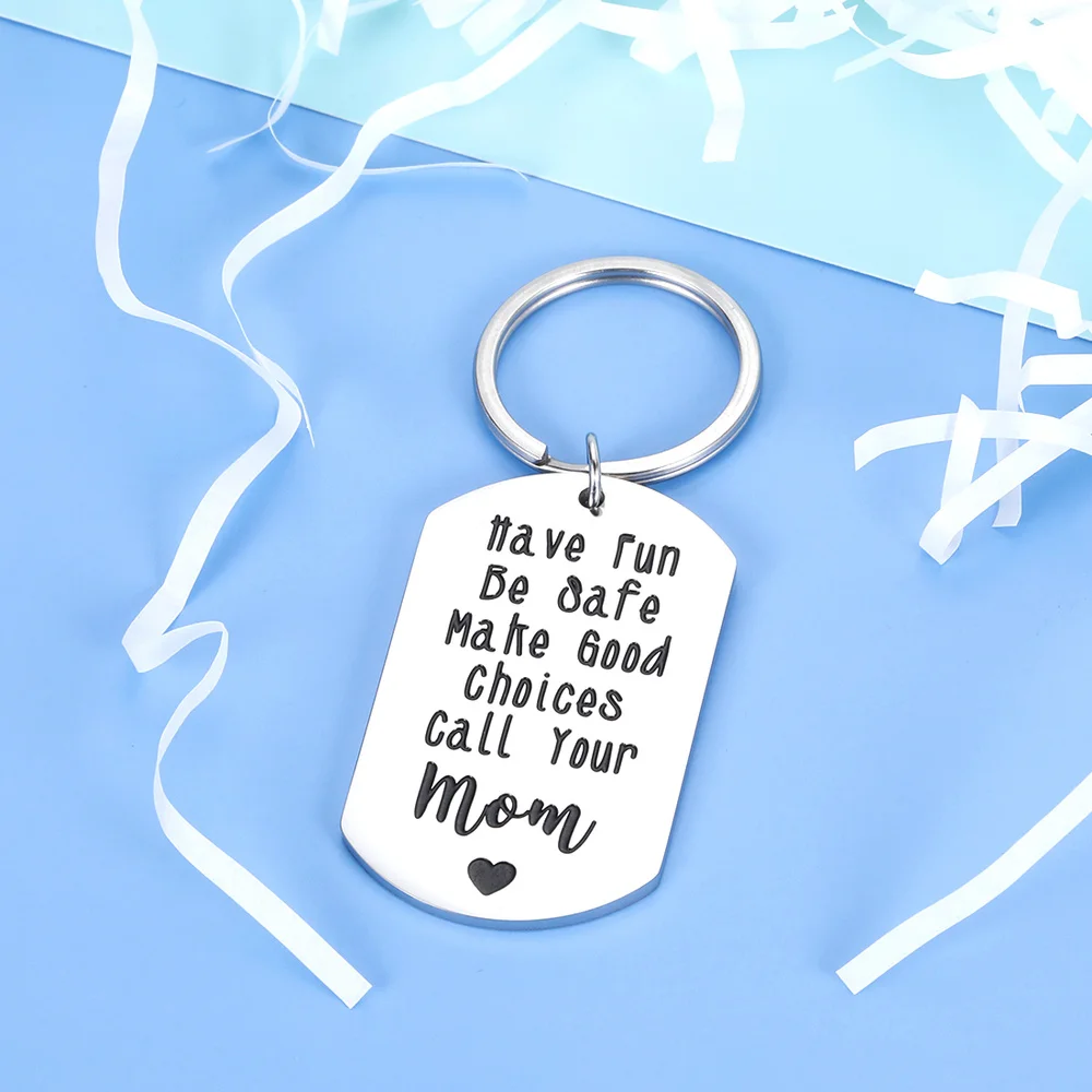 

Sweet 13 16 18 21th Birthday Gift Keychain for Daughter Son From Mom Dad Have Fun Be Safe Call Your Mom Keychain Graduation Gift