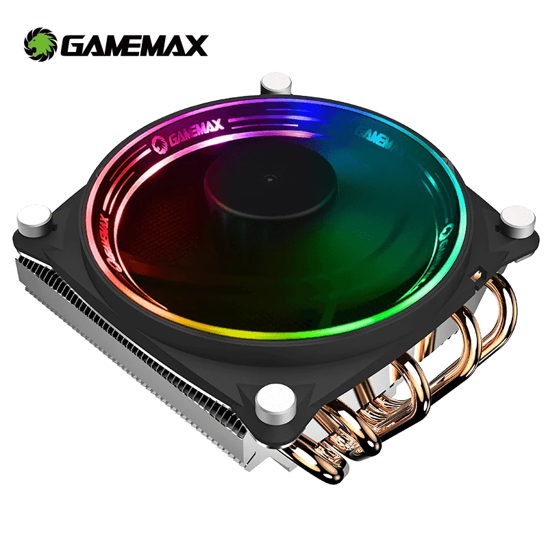 

GameMax Gamma300 RGB CPU Cooler 5 Heat Pipes CPU Radiator for LGA 115X 775 1366 AMD AM4 AM3+ AM3 AM2+ AM2 FM2 FM1 939 940 754Fan